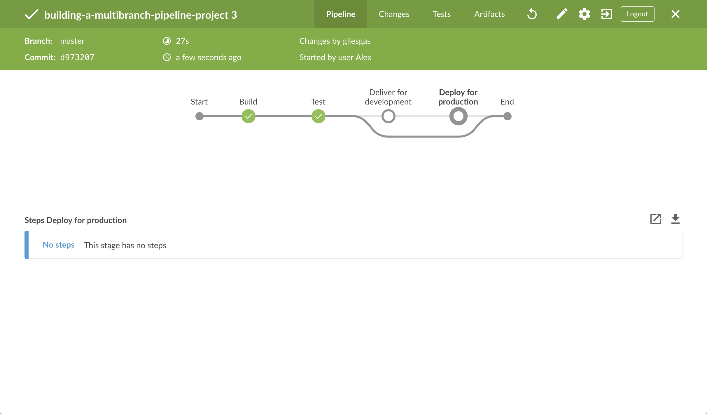 Complete Pipeline runs successfully on the _master_ branch