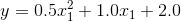 y=0.5x_1^2+1.0x_1+2.0