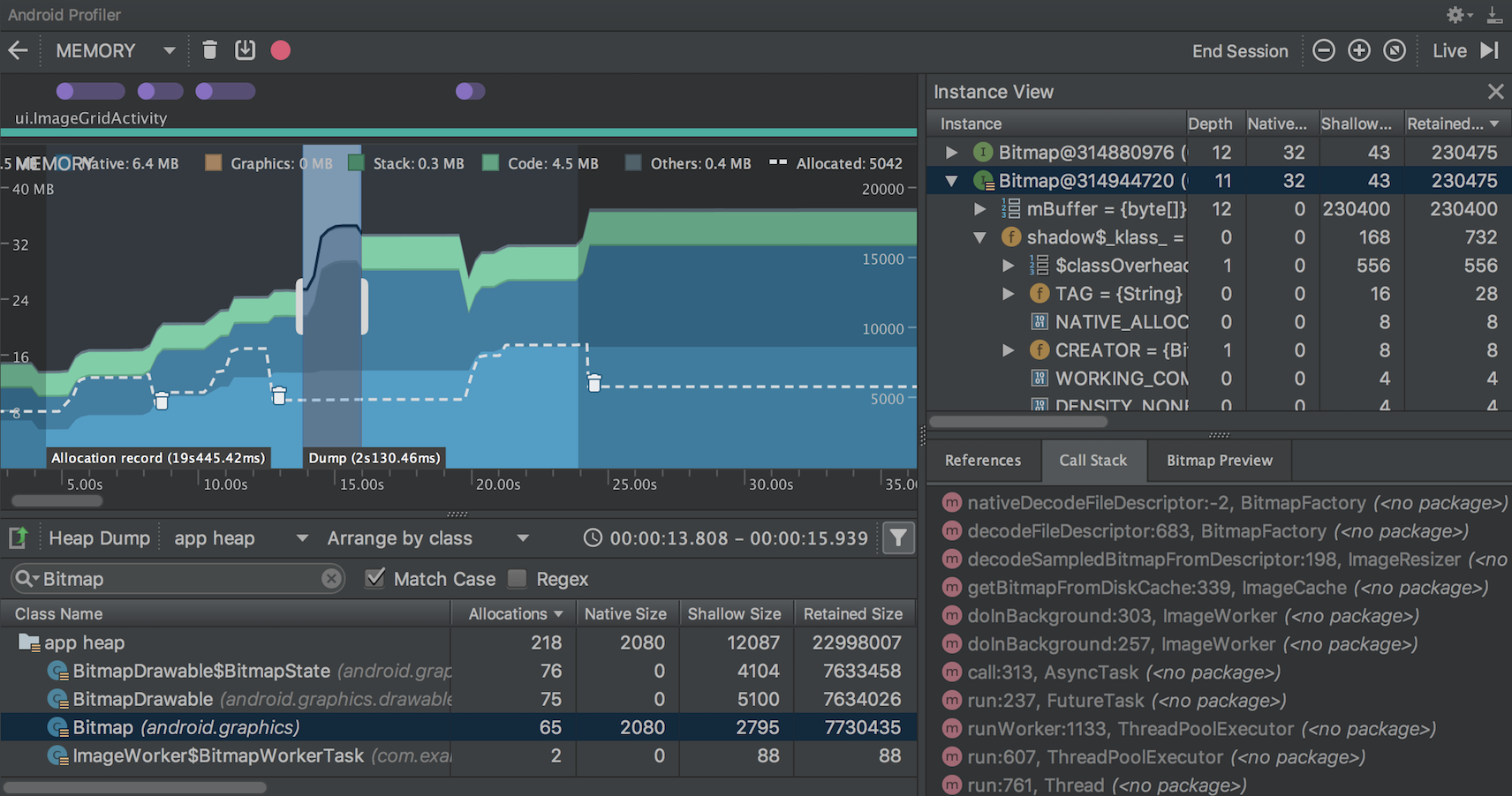 View the heap and memory allocations - 图10