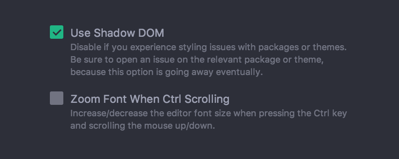 Beta features in the Settings view